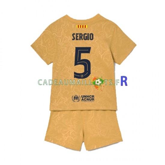 FC Barcelone Maillot avec flocage Sergio Busquets 5 Extérieur 2022-2023 ,Tenue Enfant MC