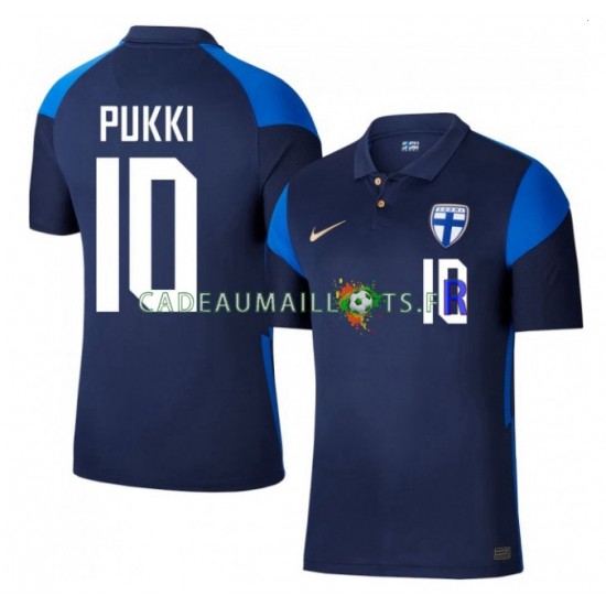 Finlande Maillot avec flocage Teemu Pukki 10 Euro Extérieur 2020 ,Homme MC