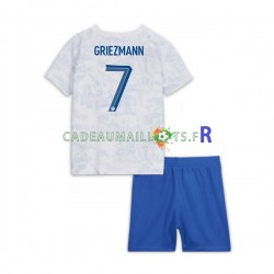 France Maillot avec flocage Griezmann 7 Extérieur Coupe du Monde 2022 ,Tenue Enfant MC