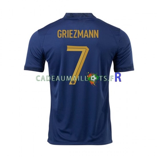 France Maillot avec flocage Griezmann 7 Domicile Coupe du Monde 2022 ,Homme MC