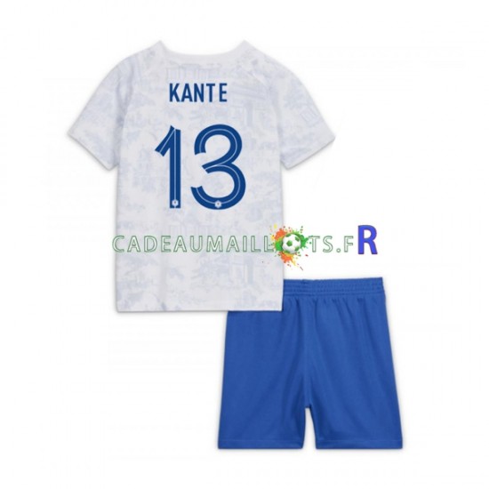 France Maillot avec flocage Kante 13 Extérieur Coupe du Monde 2022 ,Tenue Enfant MC