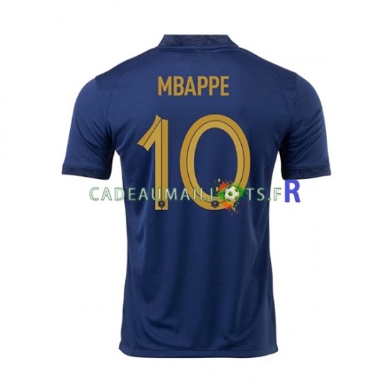 France Maillot avec flocage Mbappé 10 Domicile Coupe du Monde 2022 ,Homme MC