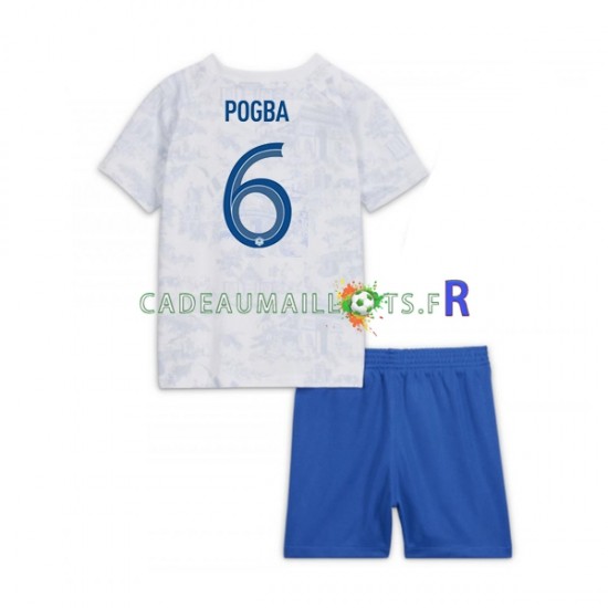 France Maillot avec flocage Pogba 6 Extérieur Coupe du Monde 2022 ,Tenue Enfant MC