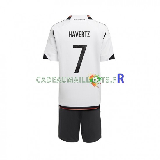 Allemagne Maillot avec flocage Havertz 7 Domicile Coupe du Monde 2022 ,Tenue Enfant MC