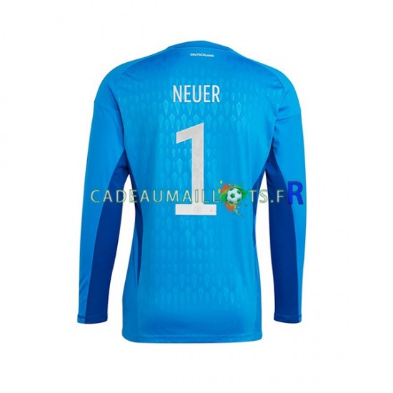 Allemagne Maillot avec flocage Manuel Neuer 1 Gardien Domicile Coupe du Monde 2022 ,Homme MC