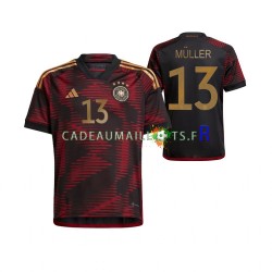 Allemagne Maillot avec flocage Thomas Muller 13 Extérieur Coupe du Monde 2022 ,Homme MC
