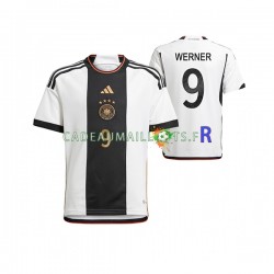 Allemagne Maillot avec flocage Timo Werner 9 Domicile Coupe du Monde 2022 ,Homme MC