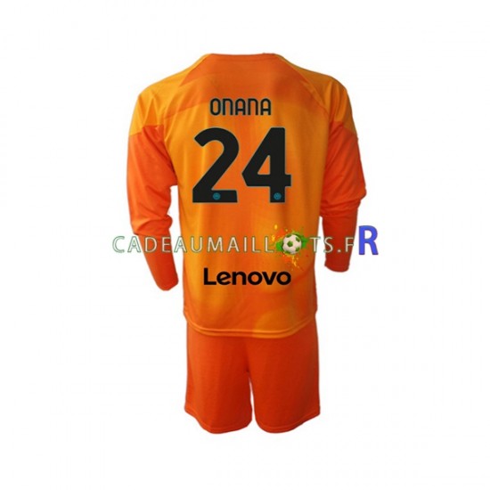 Inter Milan Maillot avec flocage Andre Onana 24 Gardien 4ème 2022-2023 ,Tenue Enfant ML