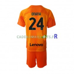 Inter Milan Maillot avec flocage Andre Onana 24 Gardien 4ème 2022-2023 ,Tenue Enfant MC