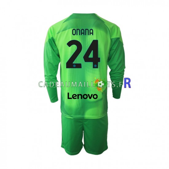 Inter Milan Maillot avec flocage Andre Onana 24 Gardien 3ème 2022-2023 ,Tenue Enfant ML