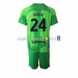 Inter Milan Maillot avec flocage Andre Onana 24 Gardien 3ème 2022-2023 ,Tenue Enfant MC