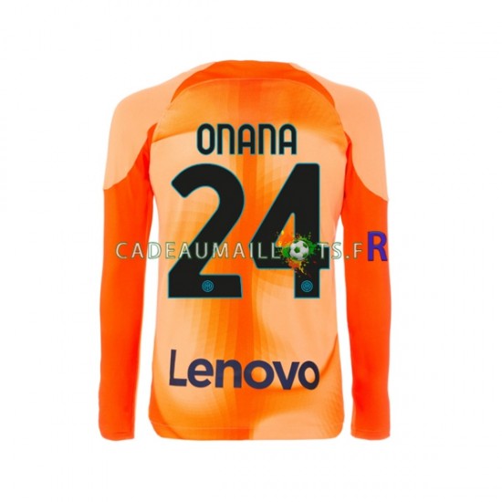 Inter Milan Maillot avec flocage Andre Onana 24 Gardien 4ème 2022-2023 ,Homme ML