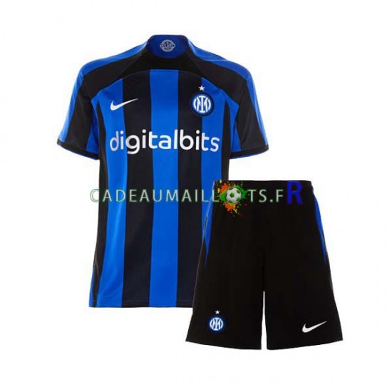 Inter Milan Maillot avec flocage Domicile 2022-2023 ,Tenue Enfant MC