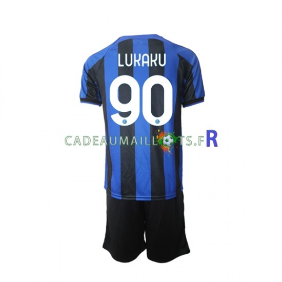 Inter Milan Maillot avec flocage Romelu Lukaku 90 Domicile 2022-2023 ,Tenue Enfant MC