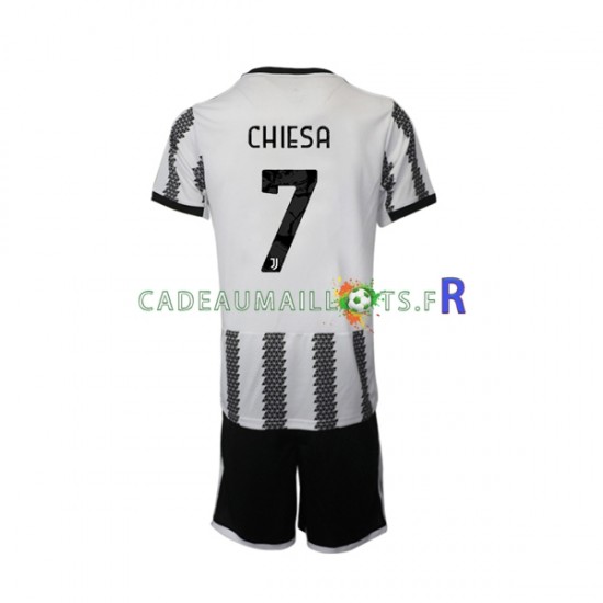 Juventus Maillot avec flocage Chiesa 7 Domicile 2022-2023 ,Tenue Enfant MC