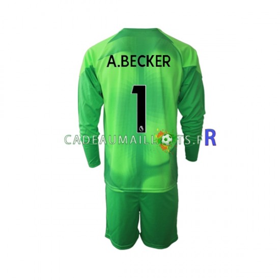 Liverpool Maillot avec flocage A.Becker 1 Gardien 3ème 2022-2023 ,Tenue Enfant ML