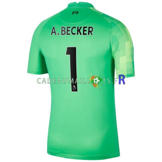 Liverpool Maillot avec flocage A.Becker 1 Gardien Domicile 2021-2022 ,Homme MC