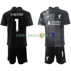 Liverpool Maillot avec flocage Alisson Becker 1 Gardien 3ème 2021-2022 ,Tenue Enfant MC