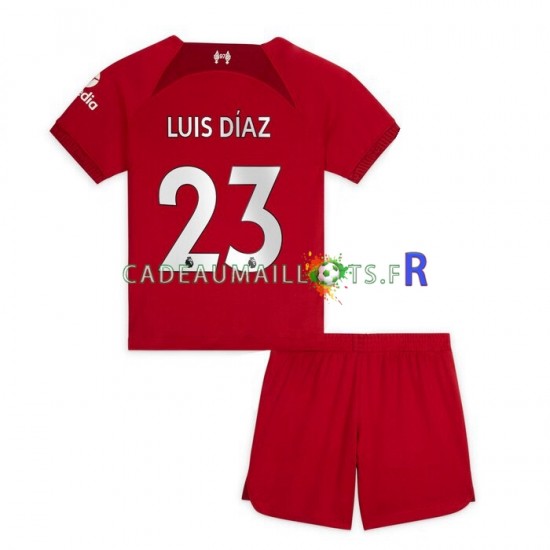 Liverpool Maillot avec flocage Luis Diaz 23 Domicile 2022-2023 ,Tenue Enfant MC