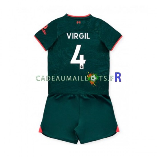 Liverpool Maillot avec flocage Virgil van Dijk 4 3ème 2022-2023 ,Tenue Enfant MC