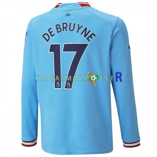 Manchester City Maillot avec flocage De Bruyne 17 Domicile 2022-2023 ,Homme ML