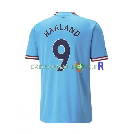 Manchester City Maillot avec flocage Haaland 9 Domicile 2022-2023 ,Homme MC