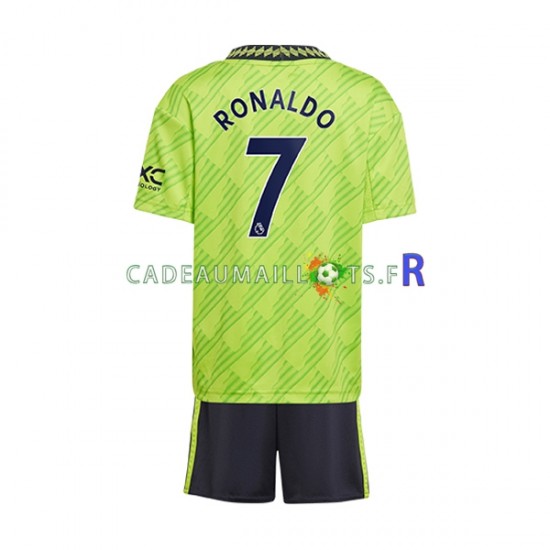 Manchester United Maillot avec flocage Cristiano Ronaldo 7 3ème 2022-2023 ,Tenue Enfant MC