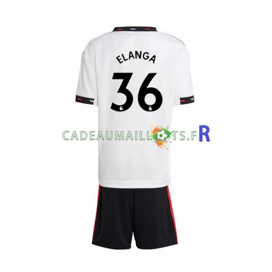 Manchester United Maillot avec flocage Elanga 36 Extérieur 2022-2023 ,Tenue Enfant MC