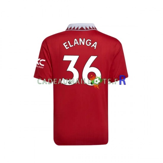 Manchester United Maillot avec flocage Elanga 36 Domicile 2022-2023 ,Homme MC