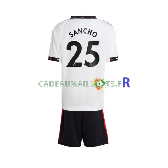 Manchester United Maillot avec flocage Jadon Sancho 25 Extérieur 2022-2023 ,Tenue Enfant MC