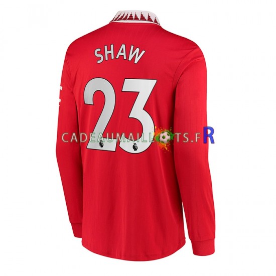 Manchester United Maillot avec flocage Luke Shaw 23 Domicile 2022-2023 ,Homme ML