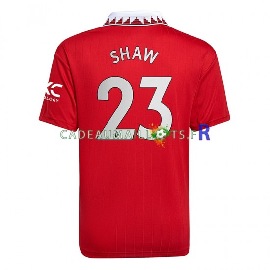 Manchester United Maillot avec flocage Luke Shaw 23 Domicile 2022-2023 ,Homme MC