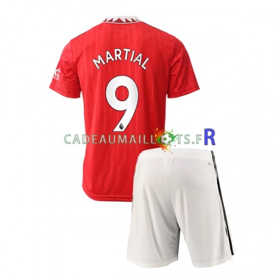 Manchester United Maillot avec flocage Martial 9 Domicile 2022-2023 ,Tenue Enfant MC