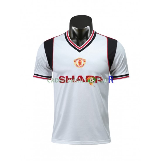 Manchester United Maillot avec flocage Rétro Extérieur 1985 ,Homme MC