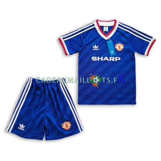 Manchester United Maillot avec flocage Rétro Extérieur 1986 ,Tenue Enfant MC