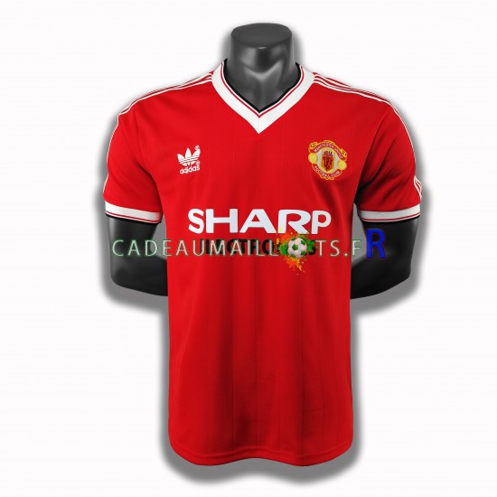 Manchester United Maillot avec flocage Rétro Domicile 1983 ,Homme MC