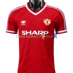 Manchester United Maillot avec flocage Rétro Domicile 1986 ,Homme MC