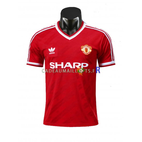 Manchester United Maillot avec flocage Rétro Domicile 1986 ,Homme MC