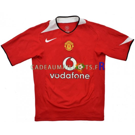 Manchester United Maillot avec flocage Rétro Domicile 2004-2006 ,Homme MC