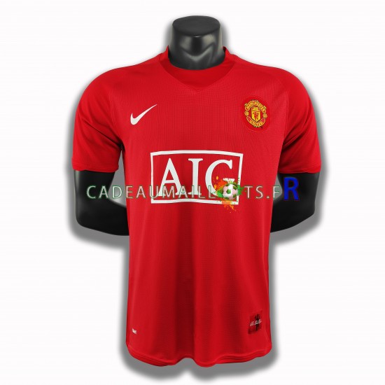 Manchester United Maillot avec flocage Rétro Domicile 2007-2008 ,Homme MC