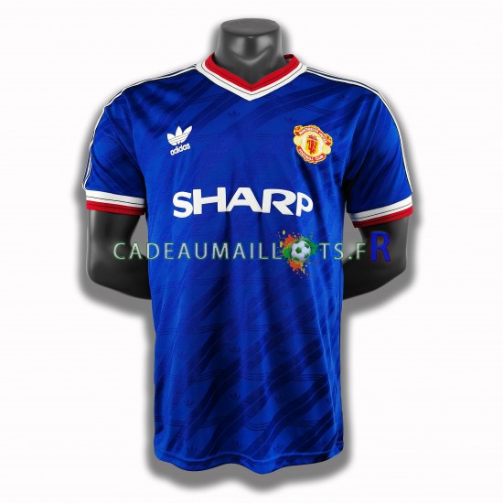 Manchester United Maillot avec flocage Rétro 3ème 1986 ,Homme MC