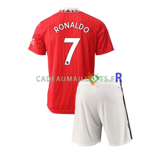 Manchester United Maillot avec flocage Ronaldo 7 Domicile 2022-2023 ,Tenue Enfant MC