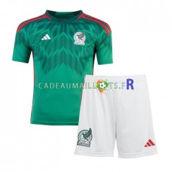 Mexique Maillot avec flocage Domicile Coupe du Monde 2022 ,Tenue Enfant MC