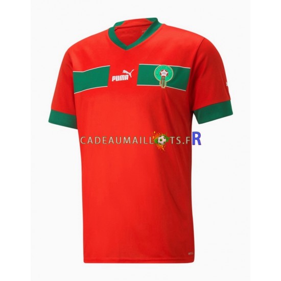 Maroc Maillot avec flocage Domicile Coupe du Monde 2022 ,Homme MC