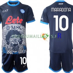 Naples Maillot avec flocage Diego Maradona 10 Special 2 Domicile 2021-2022 ,Tenue Enfant MC