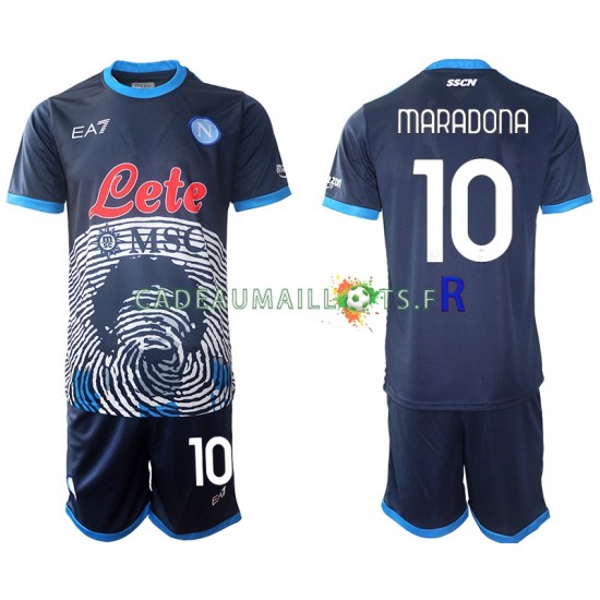 Naples Maillot avec flocage Diego Maradona 10 Special 2 Domicile 2021-2022 ,Tenue Enfant MC