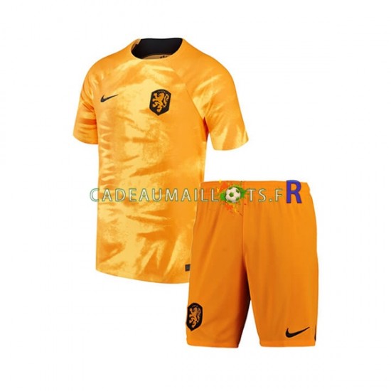 Pays-Bas Maillot avec flocage Domicile Coupe du Monde 2022 ,Tenue Enfant MC