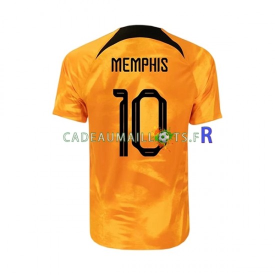 Pays-Bas Maillot avec flocage Memphis 10 Domicile Coupe du Monde 2022 ,Homme MC