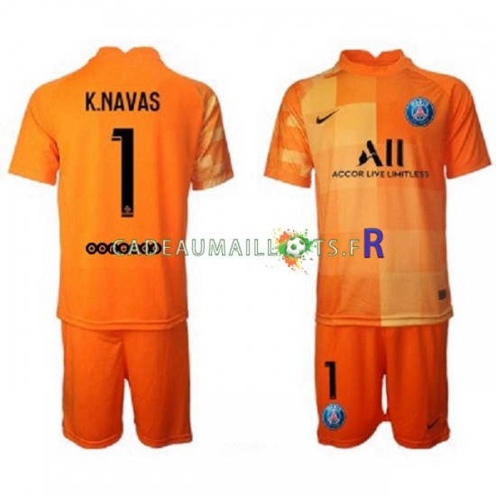 Paris Saint-Germain Maillot avec flocage Keylor Navas 1 Gardien Domicile 2021-2022 ,Tenue Enfant MC