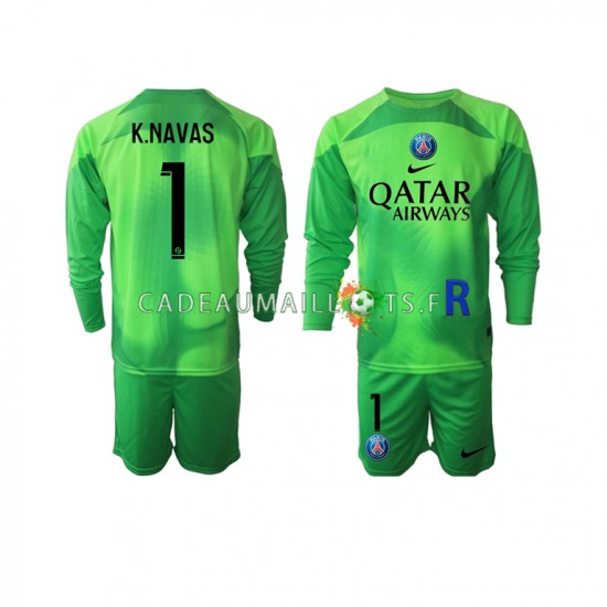 Paris Saint-Germain Maillot avec flocage Keylor Navas 1 Gardien Domicile 2022-2023 ,Tenue Enfant ML